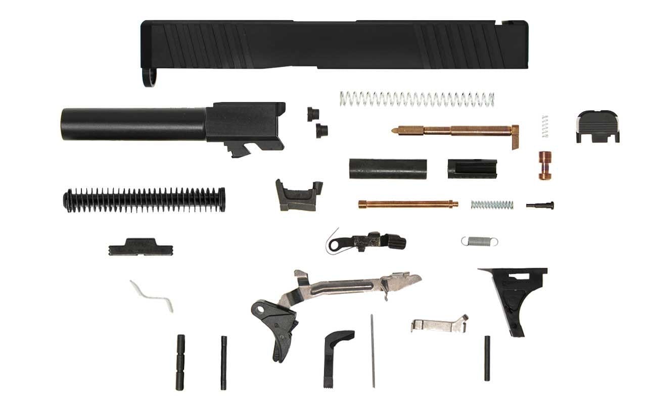 Image of Glock® 19 Compatible Pistol Build Kit w/ Front & Rear Serrated Slide