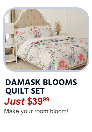 Damask Blooms Quilt Set