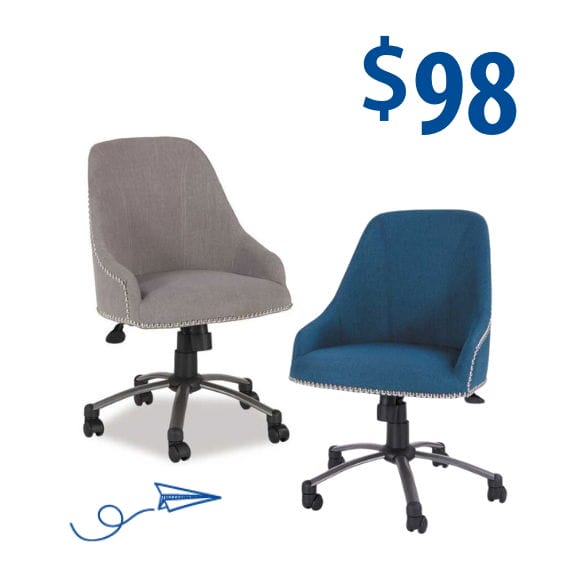 linen swivel chair in your choice of 2 colors at \\$98