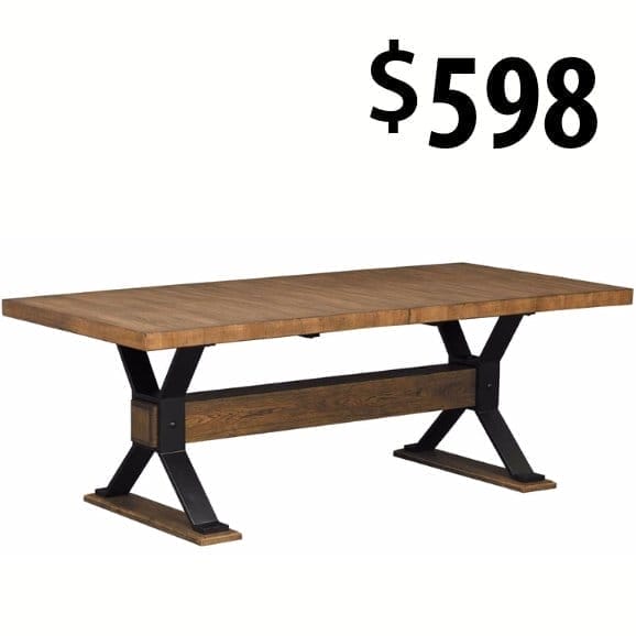 trestle table at \\$598