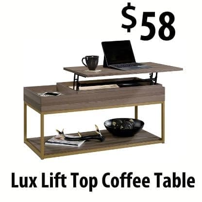 lift top coffee table at \\$58