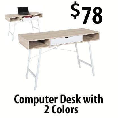 computer desk in two colors at \\$78