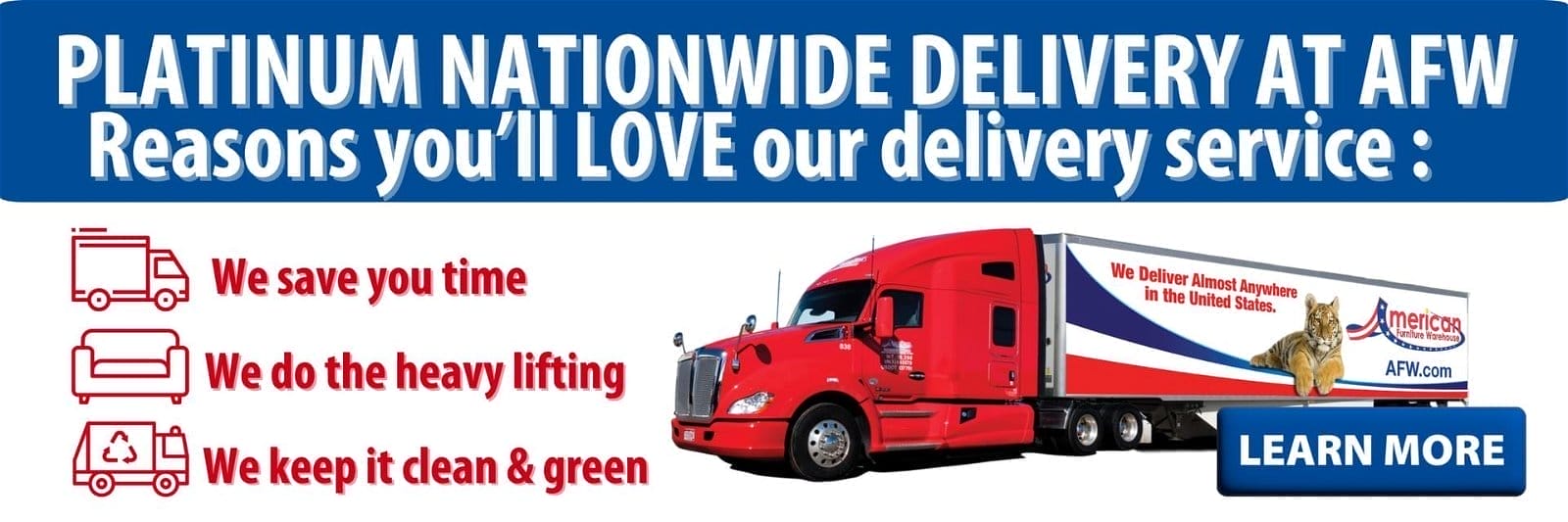 Nationwide delivery at AFW