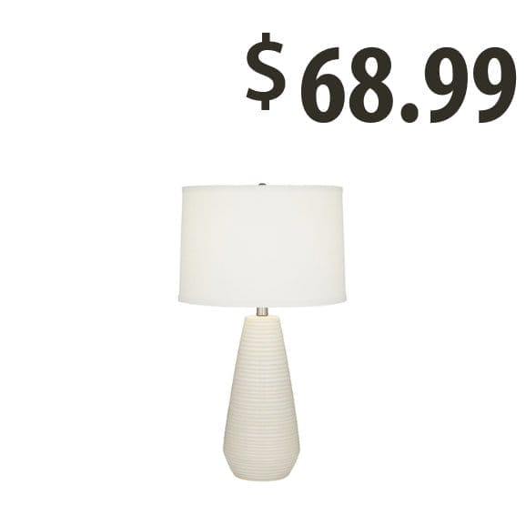 white table lamp at \\$68.99