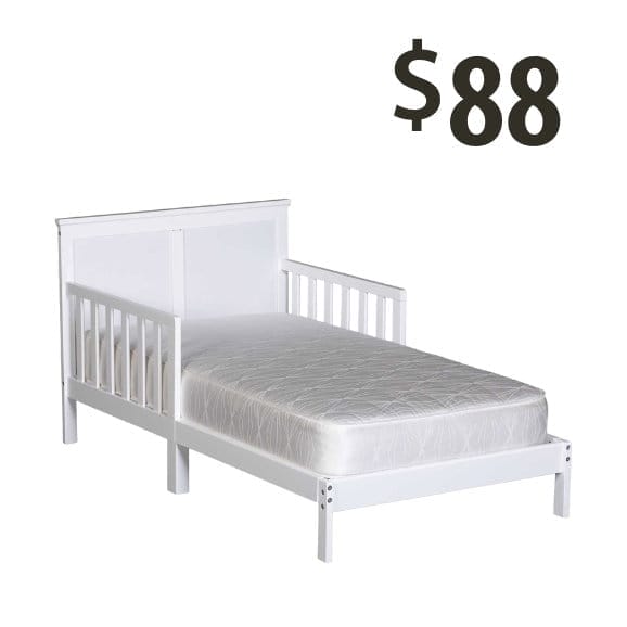 white todler bed at \\$88