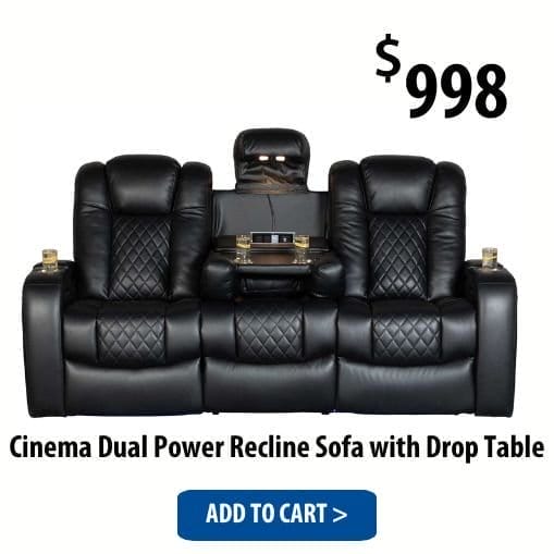 white power reclining sofa \\$898