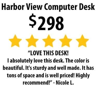 Computer desk at \\$298