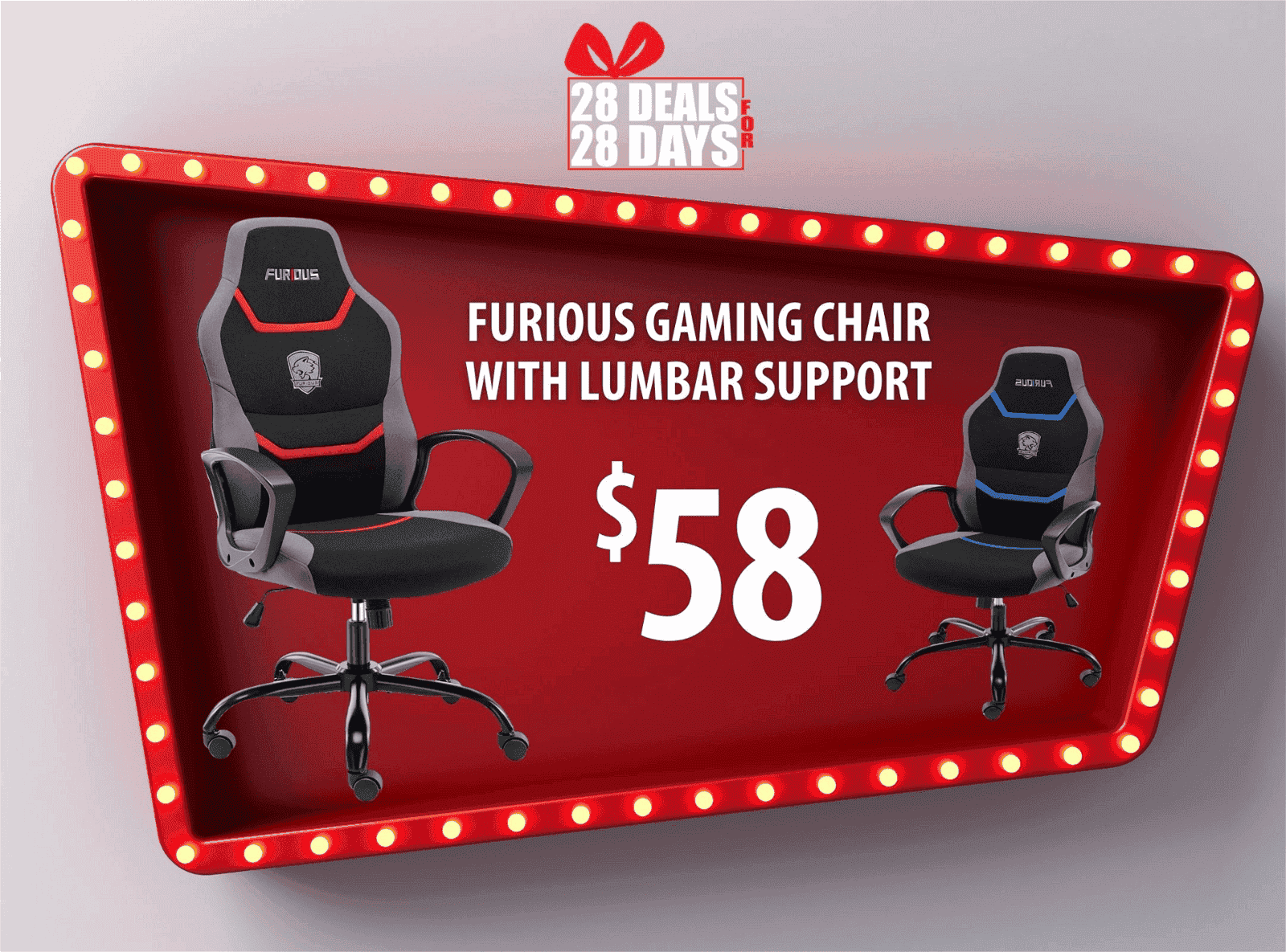 Red gaming chair \\$58