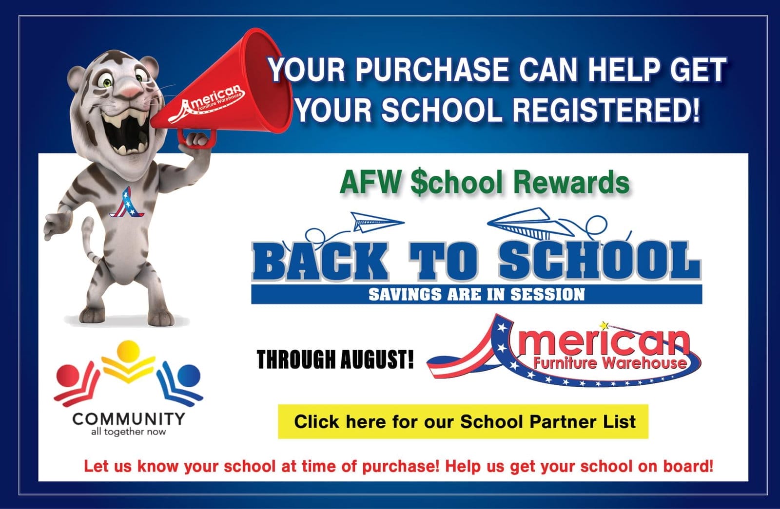 Learn More About AFW's School Rewards