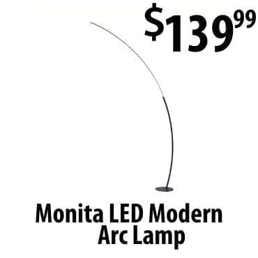 LED Modern Arc Lamp at \\$139.99