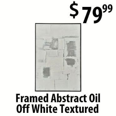 Off white textured oil painting at \\$79.99