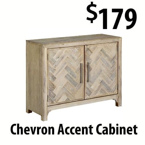 Accent cabinet at \\$179