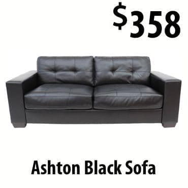 Ashton black sofa at \\$358