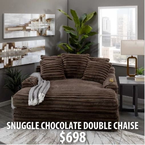 brown double chaise at \\$698