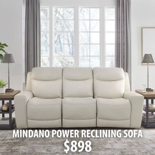 power reclining sofa at \\$898