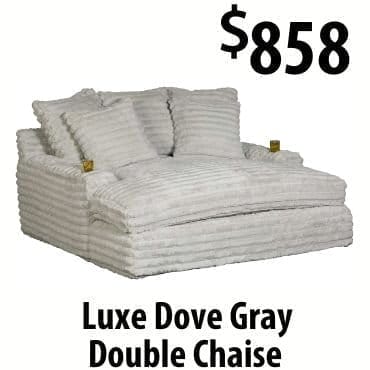 Gray double chaise at \\$858