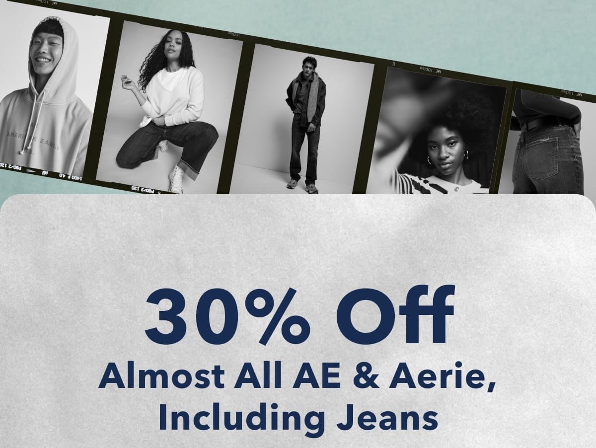 30% Off Almost All AE & Aerie, Including Jeans