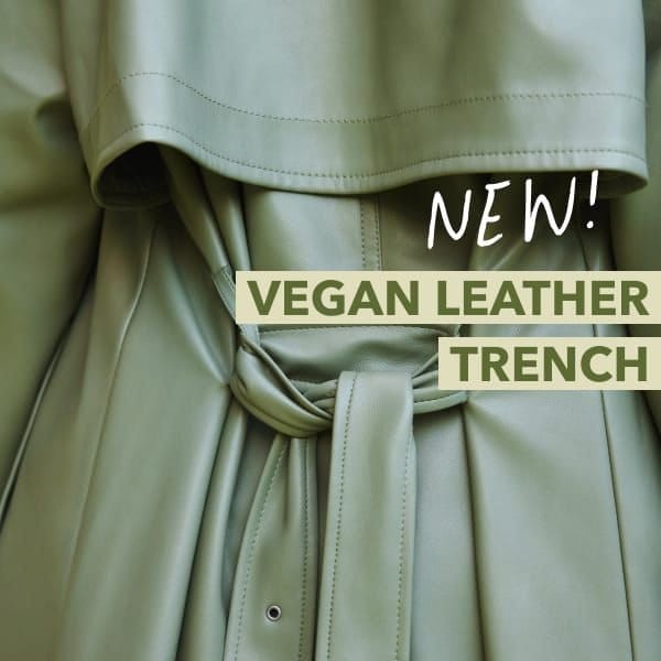 New! Vegan Leather Trench