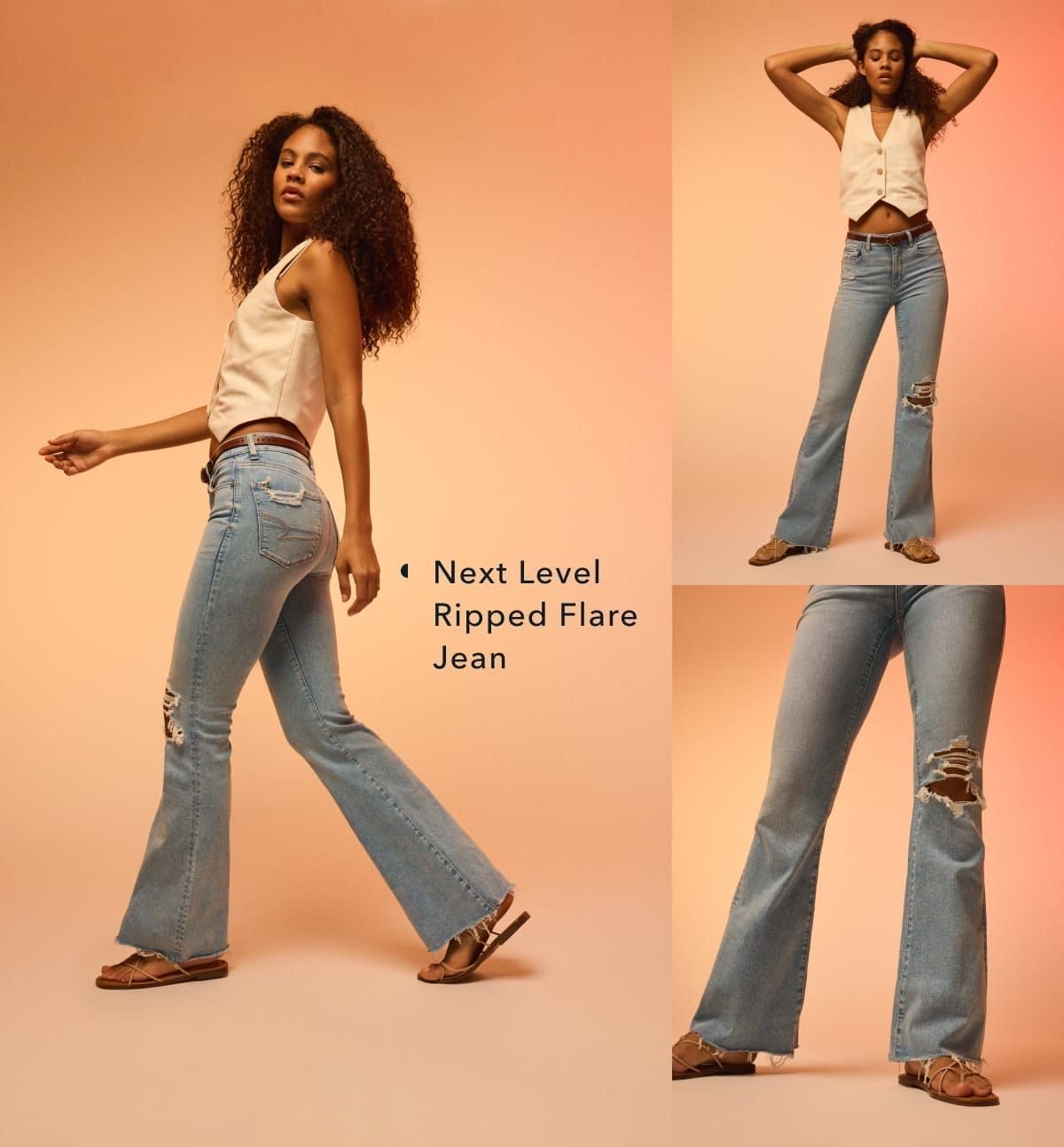 Nex Level Ripped Flare Jean