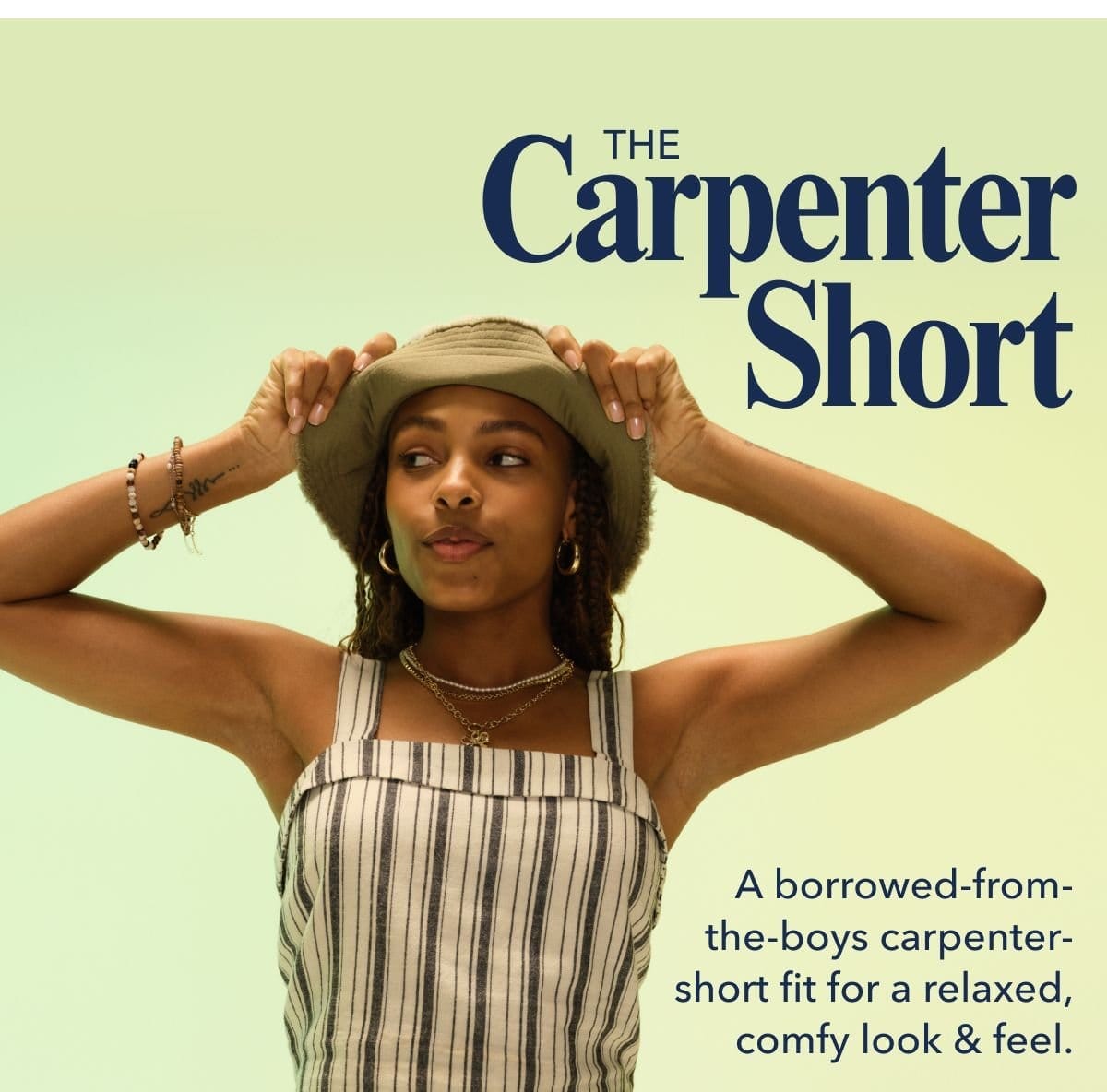 The Carpenter Short | A borrowed-from-the-boys carpenter-short fit for a relaxed, comfy look & feel.