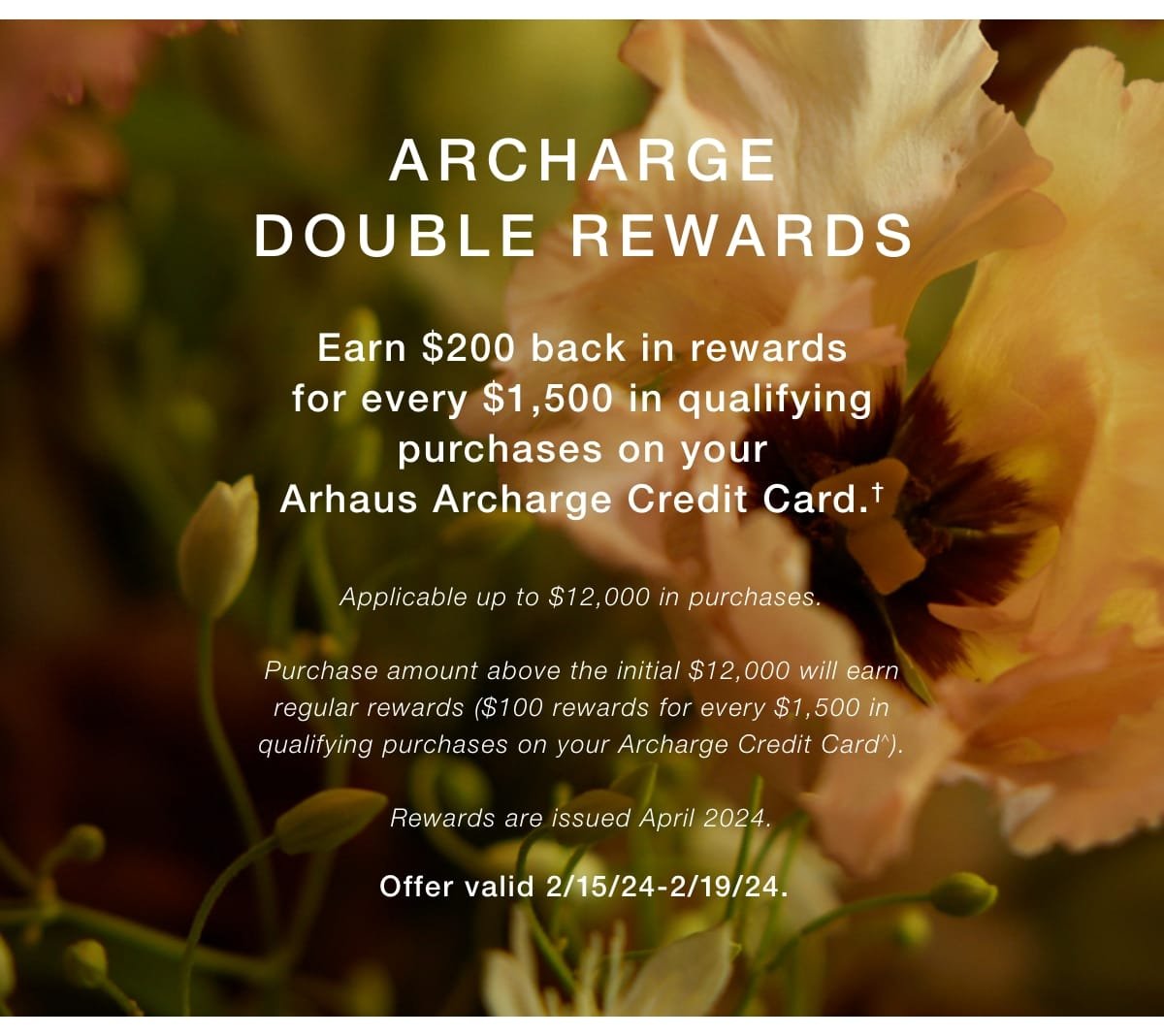 Earn Archarge Double Rewards on Your Purchases