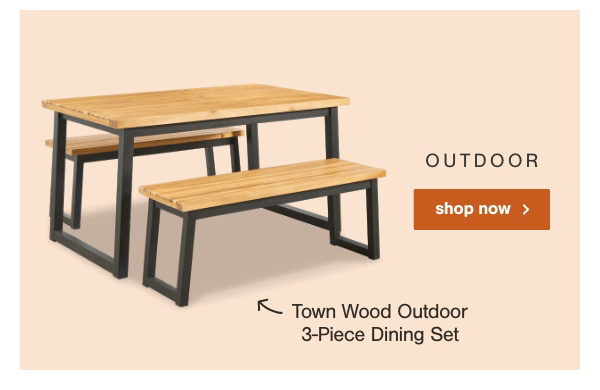 Outdoor Shop now Town Wood Outdoor 3-piece Dining Set