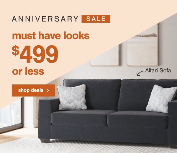 Anniversary Sale Must Have Looks \\$499 or Less Shop Deals Altari Sofa
