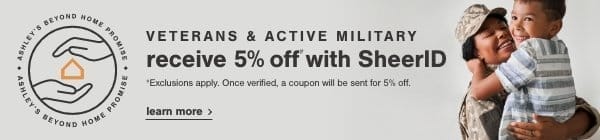 Veterans & Active Military receive 5% off with SheerID learn more 