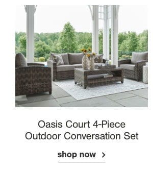 Oasis Court 4-piece outdoor conversation set shop now