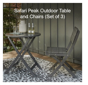 Safari Peek Outdoor Table and Chairs (Set of 3)