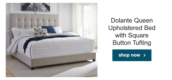 Dolante Queen Upholstered Bed with Square Button Tufting Shop now