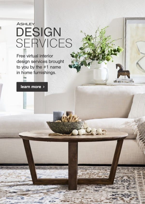 Design Services Free virtual interior design services brought to you by the #1 name in home furnishings. learn more