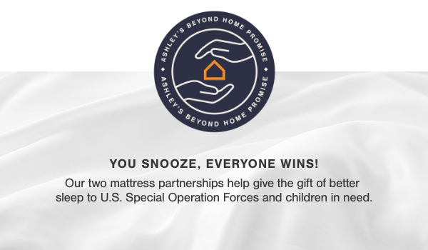 You Snooze, Everyone wins! Our two mattress partnerships help give the gift of better sleep to US Special Operation Forces and Children in need. 