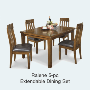 Ralene 5-pc Extendable Dining Set