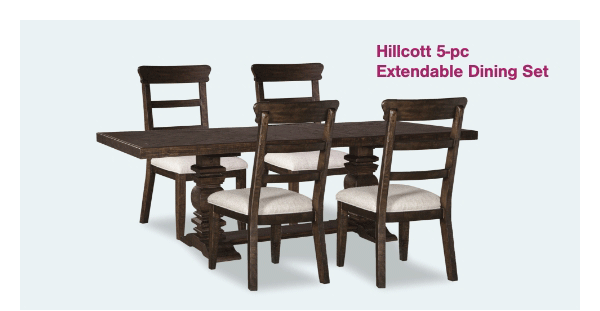 Hillcott 5-pc Extendable Dining Set