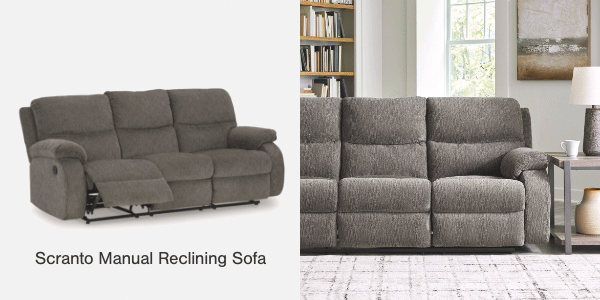 Scranto Manual Reclining Sofa