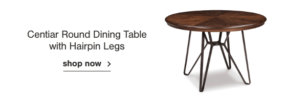 Centiar Round Dining Table with Hairpin Legs shop now