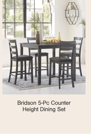 Bridson 5-pc counter height dining set