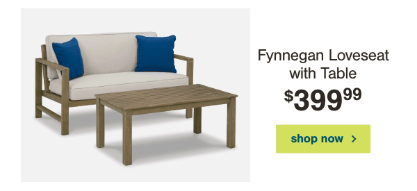 Fynnegan Loveseat with Table \\$399.99 shop now
