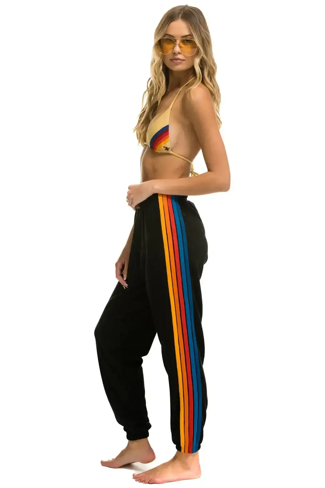 Image of 5 STRIPE SWEATPANTS - BLACK 2