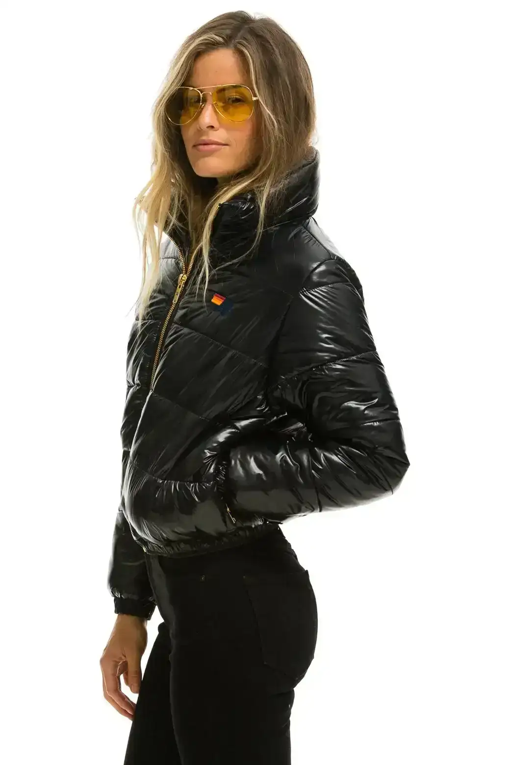 Image of BOLT LUXE APRES PUFFER JACKET - GLOSSY BLACK