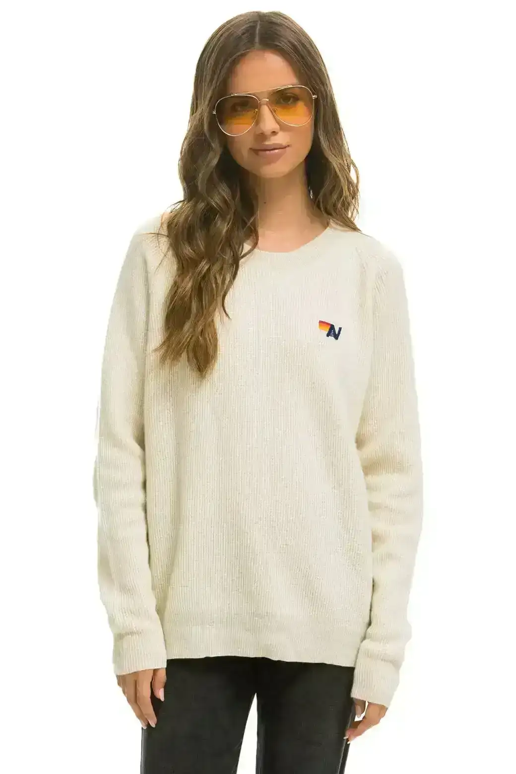 Image of VINTAGE CABIN 2 UNISEX CASHMERE SWEATER - VINTAGE WHITE