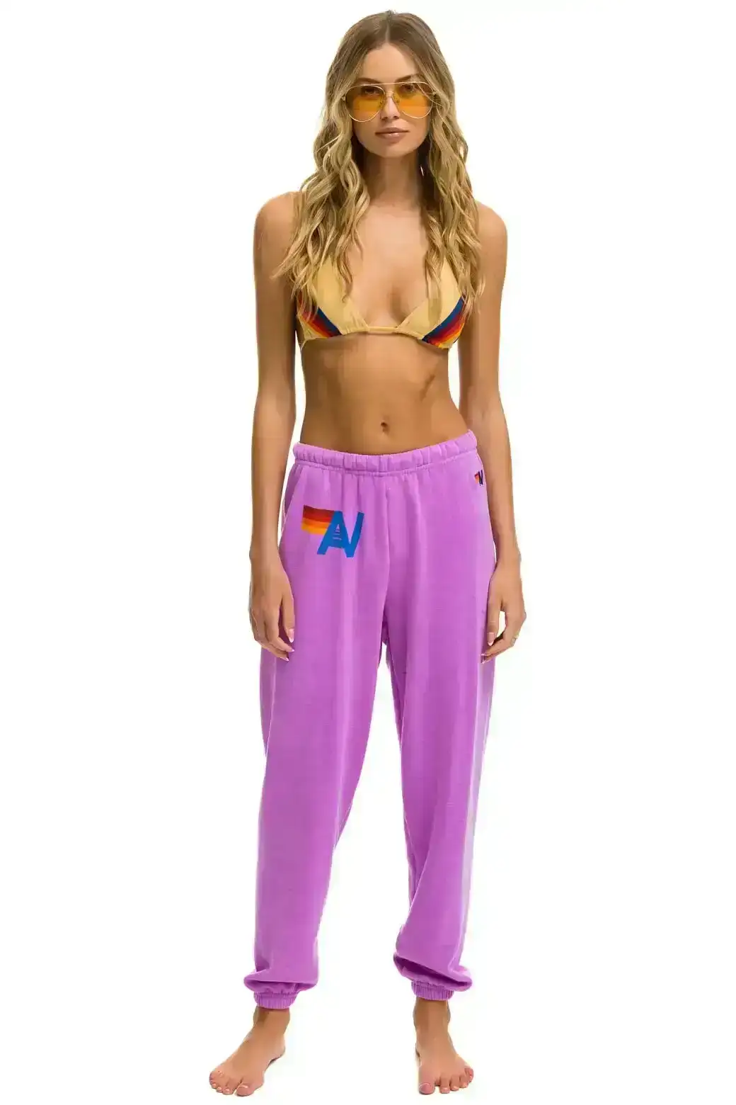 Image of LOGO SWEATPANTS - NEON PURPLE