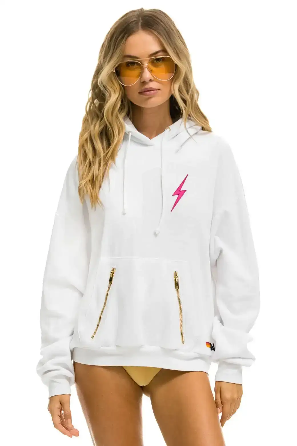 Image of BOLT STITCH PULLOVER HOODIE - WHITE