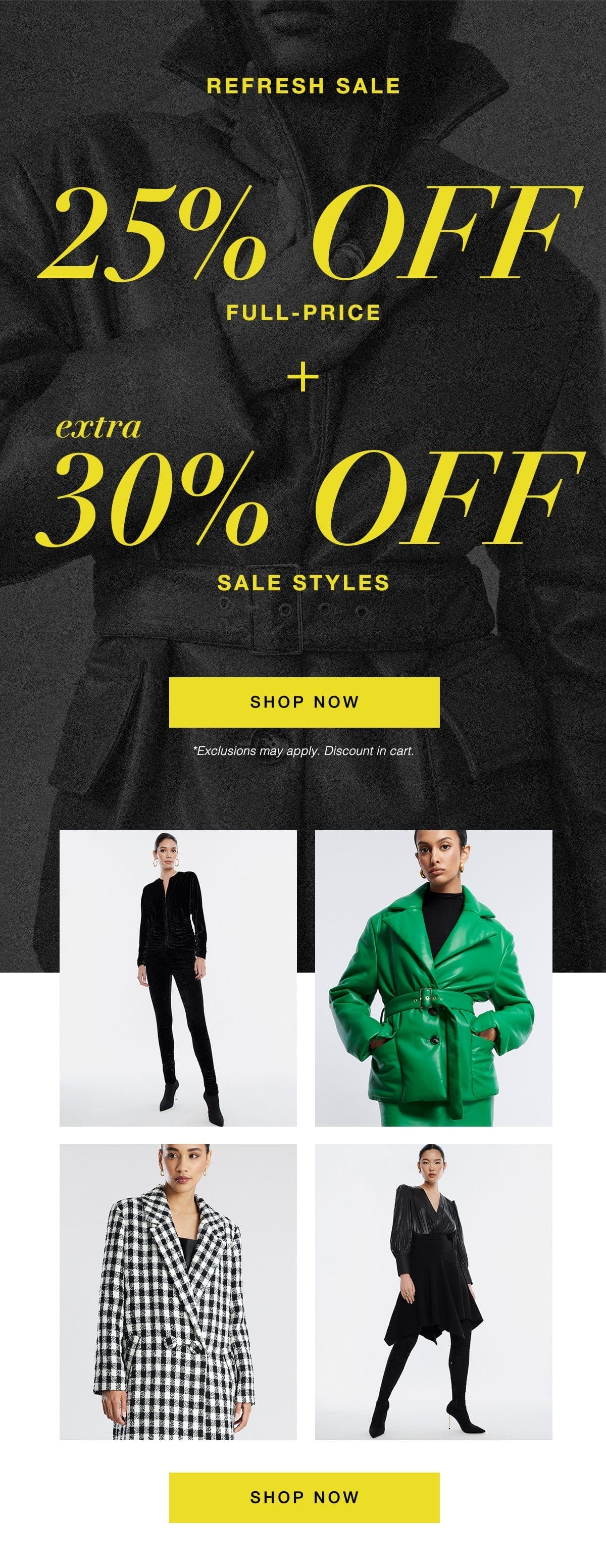 25% Off Full Price + Extra 30% Off Sale Styles