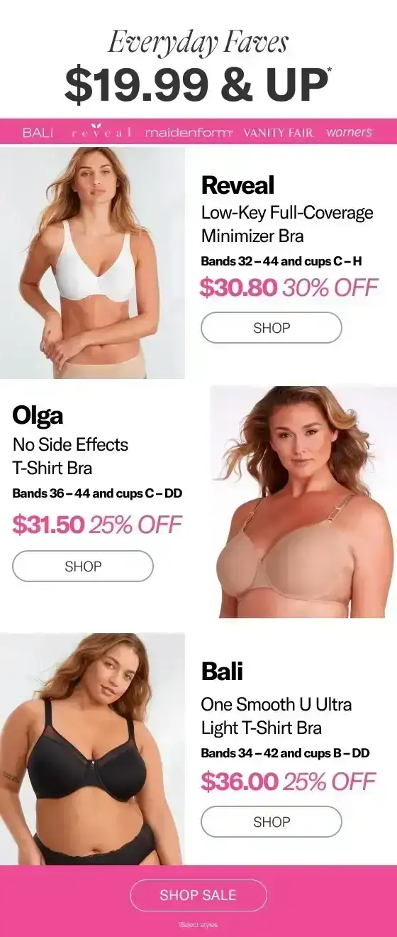 Bras \\$19.99 & Up