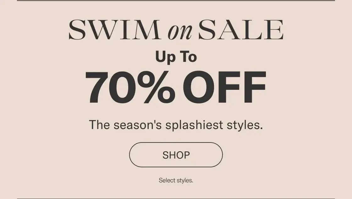 Swim Up To 70% Off