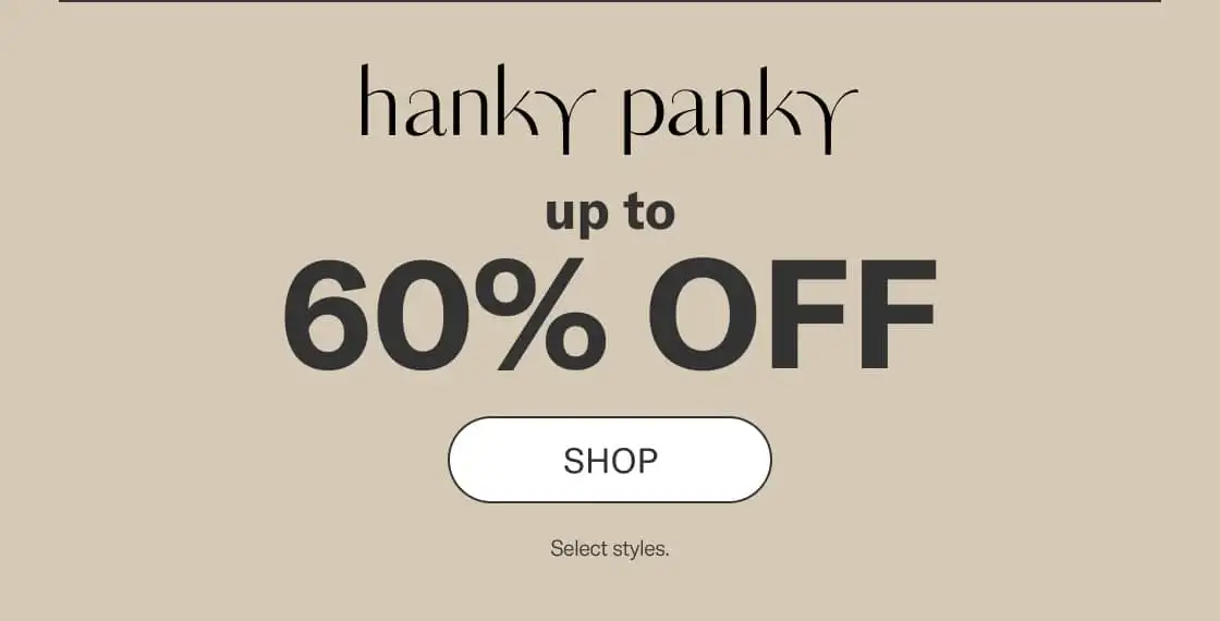 Hanky Panky Sale 60% Off