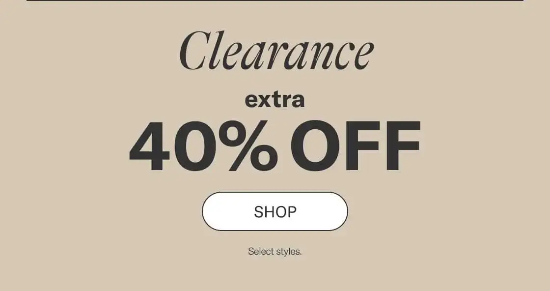 40% Off Clearance