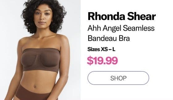 Rhonda Shear Ahh Angel Seamless Bandeau Bra